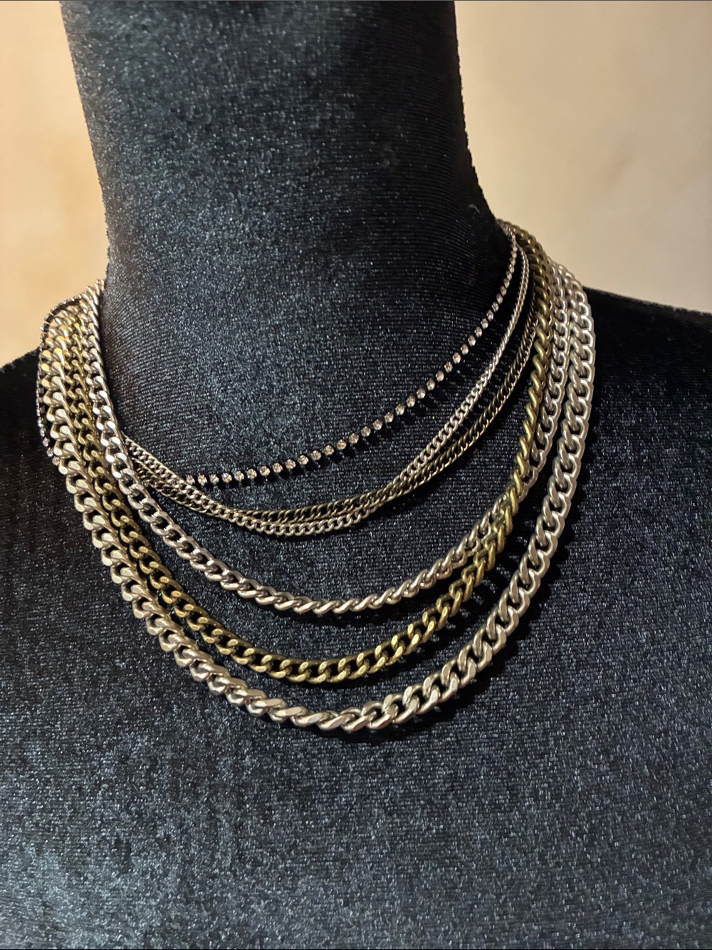 Express Multi-Chain Necklace in Gold & Silver Tones